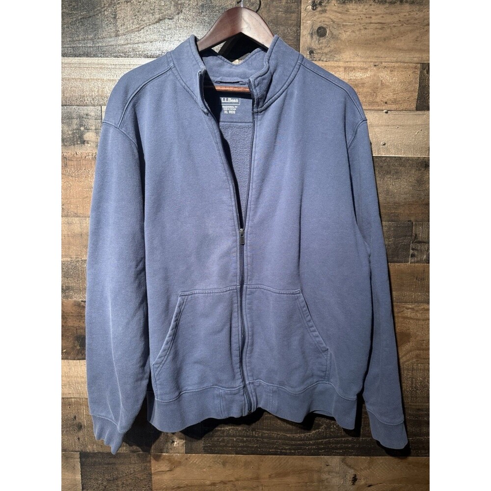 🧸Men's L.L.Bean Comfy Sweater Fleece Full-Zip Jacket Sky Blue X Large